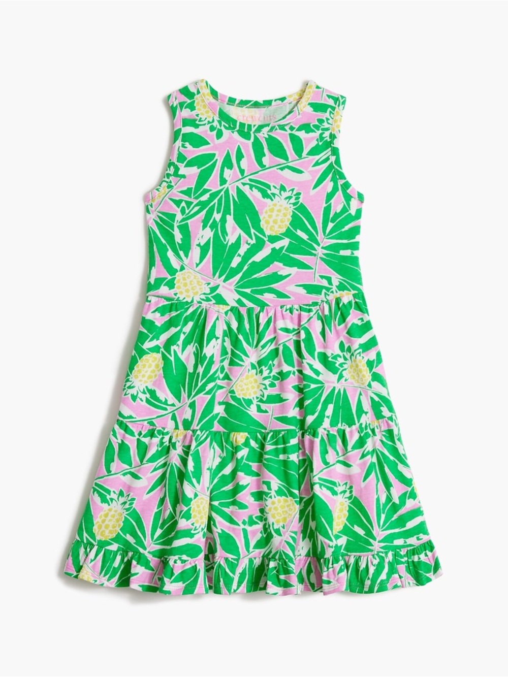 Crewcuts Dress Toddler 2T Tropical Pink and Green